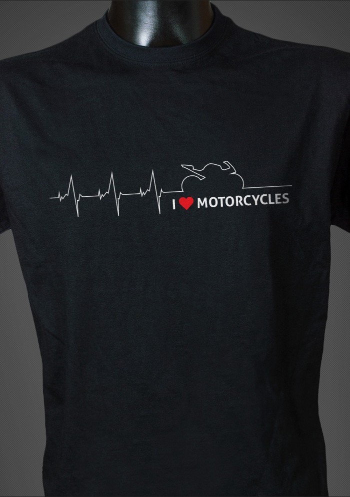 Moto Heartbeat - Pánske Tričko